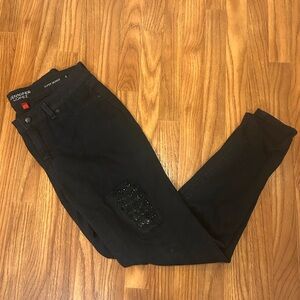 Jennifer Lopez Black Skinny Jeans with Sequin Detail